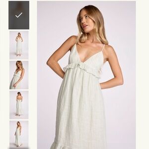 SUNDAYS | Marceline Dress - Seafoam - 100% Linen -$316